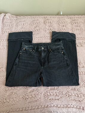 American Eagle Outfitters Women’s 2 Black Cuffed Jeans
